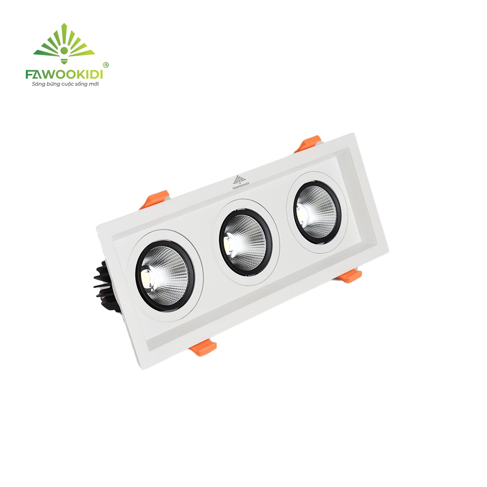 Đèn rọi âm trần chiếu điểm 3 bóng FK-SLB026