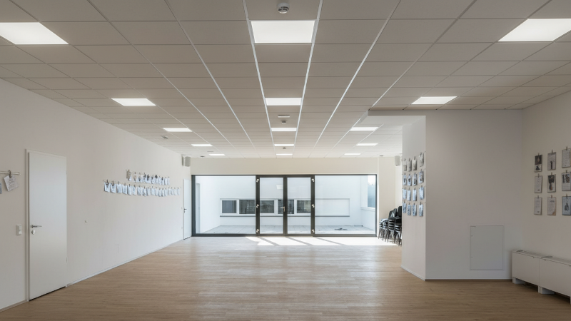 ứng dụng đèn panel tấm FK-PN14DIM-300×300 18W