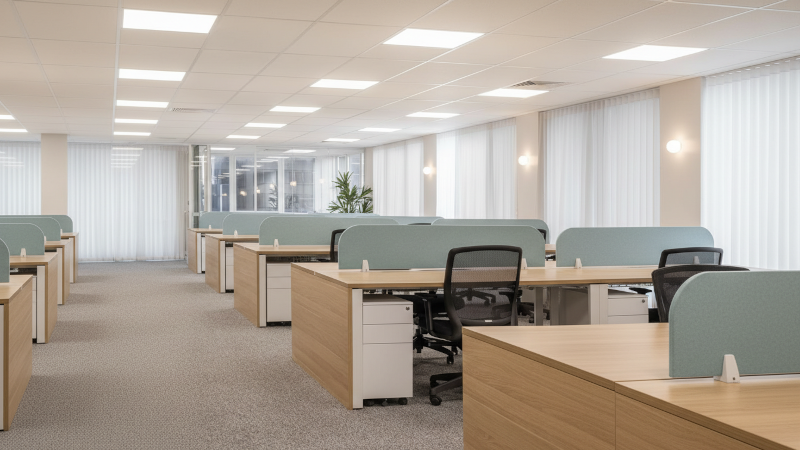 ứng dụng đèn panel tấm FK-PN14DIM-600×600 