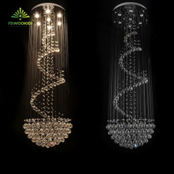 Đèn thả trần pha lê Spiral Globe PL-SG60015 Fawookidi