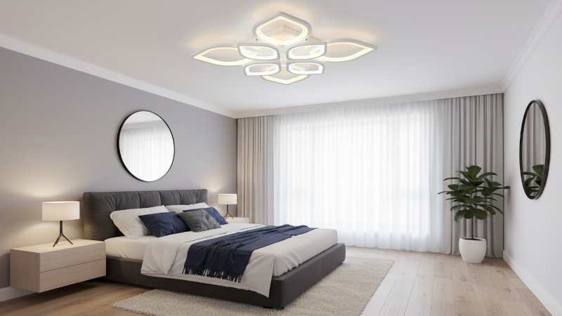 ứng dụng đèn ốp trần trang trí Flower OTF0026-3-72W