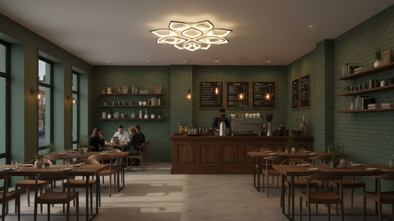 ứng dụng đèn ốp trần trang trí Flower OTF0026-5-72W