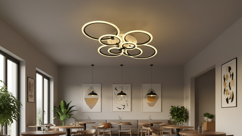 Ứng dụng đèn ốp trần trang trí Flower OTF0034-3-30W