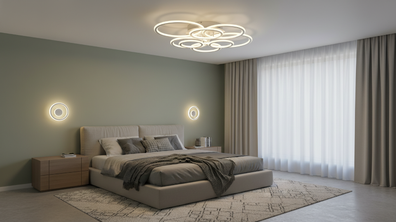 Ứng dụng đèn ốp trần trang trí OTV1015-2-75W