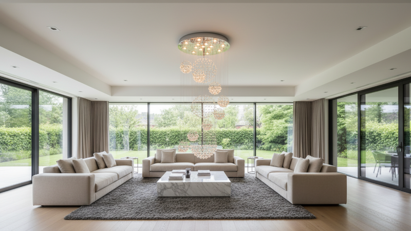 ứng dụng đèn thả trần pha lê Small Globe PL-SG80018