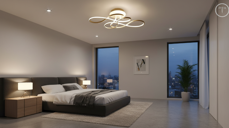 ứng dụng đèn ốp trần trang trí OTF1019 