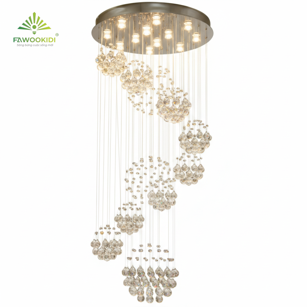 Đèn thả trần pha lê Small Globe PL-SG80020 Fawookidi