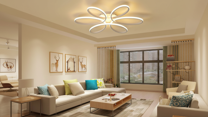 Ứng đụng đèn ốp trần trang trí Flower OTF1067-2-87W