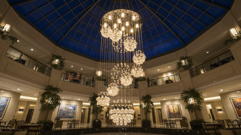 Ứng dụng đèn thả trần pha lê Small Globe PL-SG80020