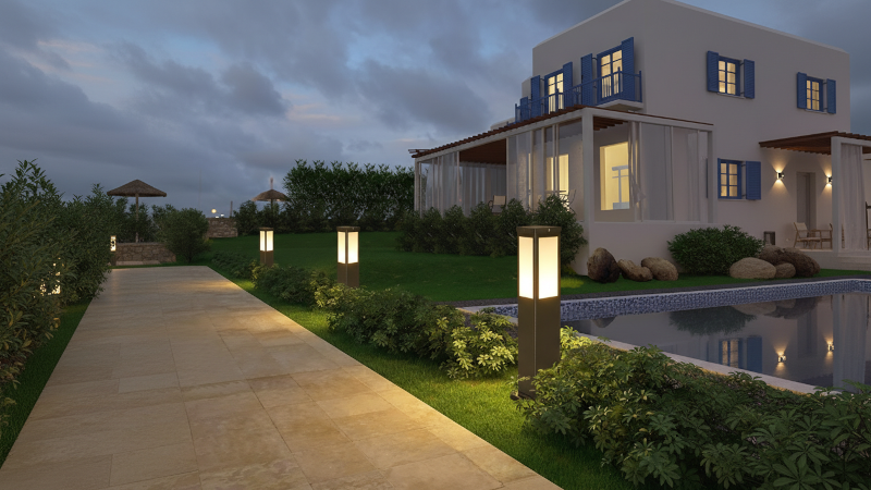 Ứng dụng đèn trụ sân vườn FK-DN24