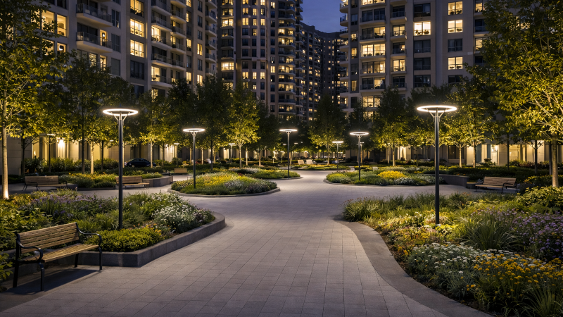 Ứng dụng đèn trụ sân vườn FK-TRU08 