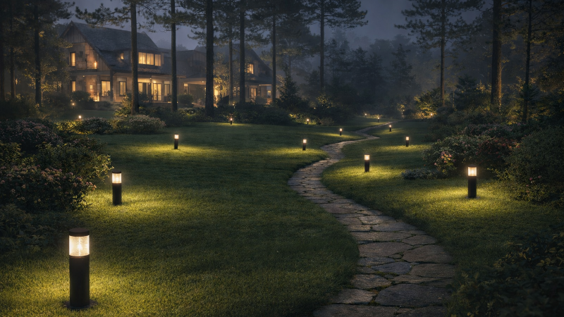 Ứng dụng đèn trụ trang trí sân vườn FK-DN9