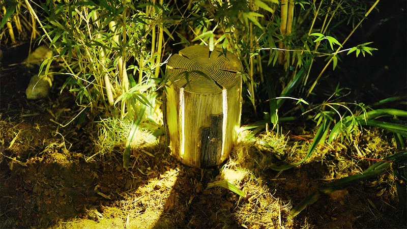 ứng dụng đèn sân vườn vân gỗ FK-DN25 