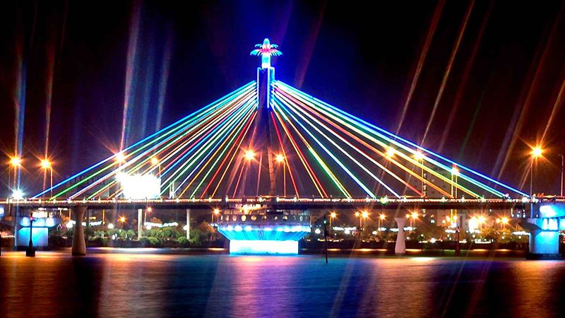 Thiết kế chiếu sáng mỹ thuật cầu quay sông Hàn