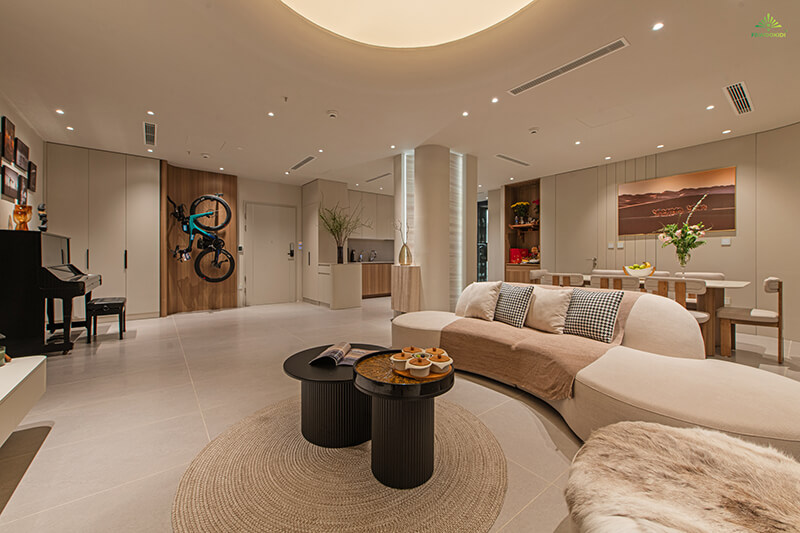 Toàn cảnh không gian căn hộ theo phong cách Scandinavian.